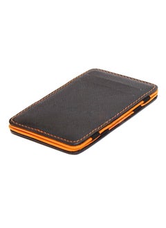 Buy Faux Leather Card Holder Orange/Black in UAE