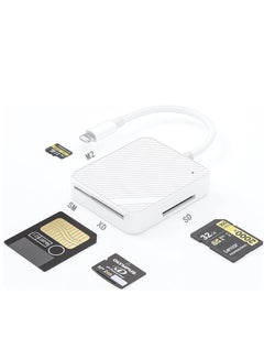 اشتري SD Card Reader for iPhone [Apple MFi Certified] Multi Lightning to Memory SD Card Reader Adapter High-Speed Camera Photography Card Viewer for iPhone 14/13/12/11/XS/XR/X/8/7/6/5 Supports SD/TF/XD/SM في الامارات