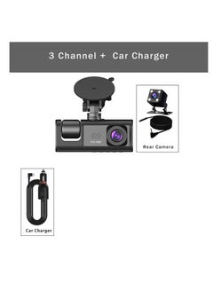 Buy 3 Camera Lens HD 1080P Dash Camera Dual Lens Video Recorder Black Box  Parking Monitoring in Saudi Arabia