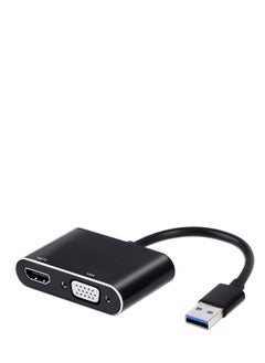 اشتري USB to HDMI VGA Adapter, USB 3.0 to HDMI Converter 1080P HDMI and VGA Sync Output في الامارات