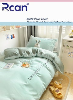 اشتري 3-Piece Set Children Student School Dormitory Embroidery Design Duvet Cover Set Single bed Kid's polyester Bedding Set Boy Girl 150x200cm في الامارات