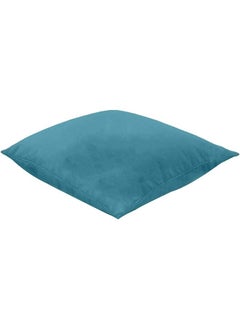 اشتري Giant Floor Cushion Velvet Microfiber Filler 90X90 Cm Turquoise في السعودية