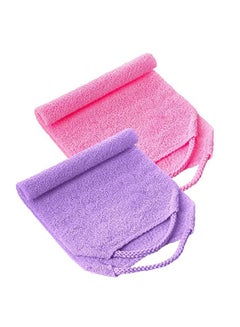 Buy 2 Pack Back Scrubber for Shower Exfoliating Washcloth Back Cloth Body Extended Length Scrubber Towel Nylon Exfoliating Stretchable Pull Strap Wash Cloth for Bath Body Scrub Washcloth in Saudi Arabia