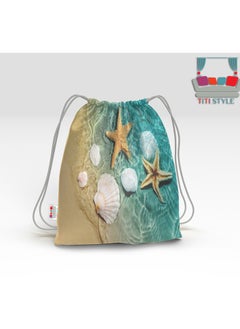 Buy beach drawstring bag multicolor waterproof in Egypt