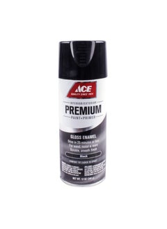 Buy Premium Gloss Enamel Spray Paint Black 340g in Saudi Arabia