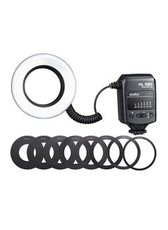 اشتري ML-150II Universal Macro Ring Flash Light 11 Levels Adjustable Brightness GN12 Fast Recycle with 8pcs Adapter Rings Replacement for Canon Nikon Sony DSLR Camera في السعودية