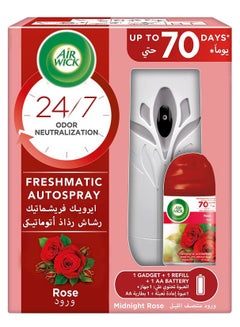 Buy Airwick Air Freshener Freshmatic Auto Spray Midnight Rose - Gadget and 1 Refill, 250ml in UAE