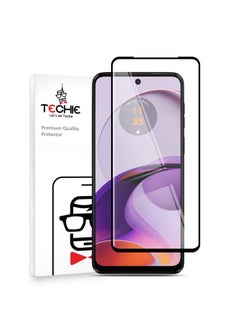 Buy Techie 5D Full Cover 9H Hardness HD Tempered Glass Screen Protector for Motorola Moto G14 - Anti-Scratch, Anti-Fingerprint, and Bubbles Free Technology in Saudi Arabia
