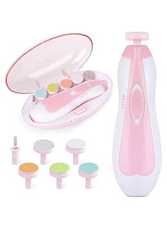 Buy Baby Nail Trimmer, Electric Baby Nail File Safe Clippers with 6 Grinding Pads and LED Light, Trim Polish Grooming Kit for Newborn Infant Toddler or Adults Toes Fingernails Care in Saudi Arabia