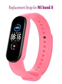 Buy Soft Silicone Strap Replacement Band For Xiaomi Mi Band 8 - Dark Pink in Saudi Arabia