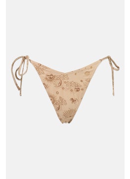 اشتري Women Graphic Bikini Bottom, Tan في الامارات