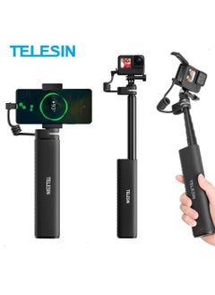 اشتري مصرف طاقة TELESIN بقوة 10000 مللي أمبير مع عصا سيلفي لشحن ومسك GoPro 12 11 10 9 DJI Action 3 4 Insta360 X3 كاميرا هاتف ذكي في السعودية