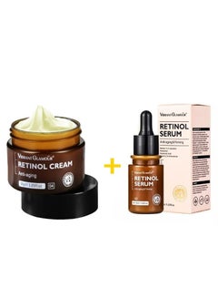 Buy Retinol Cream Skin Moisturizing Whitening Cream and Serum Combo Anti-Wrinkle, Anti-Aging,Brightening and Lightening,Pores Repair Lighten Sensitive Area Dark Spots 30g  + 30ml in UAE