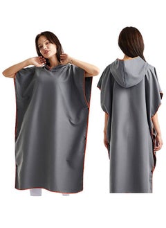 Buy Microfiber Surf Poncho, Wetsuit Changing Bath Robe, Beach Change Cloak Dive Quick Dry Pool Swim Beach Towel with Hood for Adults in Saudi Arabia