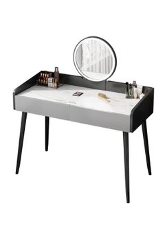 Buy Sharpdo Multifunctional Vanity table With Drawer Storage, Bedroom Dresser with Mirror 80 * 40 * 120cm (Grey) in Saudi Arabia