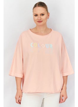 اشتري Women Round Neck Embroidered Sweatshirt, Pink Combo في الامارات