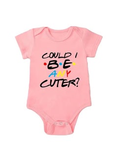 Buy Could I Be Any Cuter Printed Soft Cotton Short Sleeve Baby Romper-Gift For A New Baby-Outfits For Newborns And Toddlers With Snap Closure in UAE