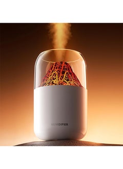 اشتري Portable Humidifiers For Bedroom 300ml Cool Mist Humidifiers And Oil Diffuser,Quiet Rapid Humidifiers,Mini USB Air Scent Small Humidifier With 7-Led Color Changing (White-Volcano) في السعودية