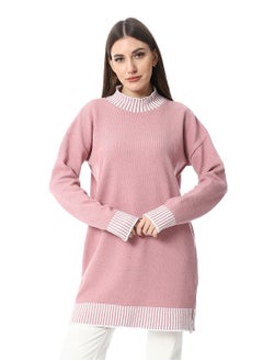 Buy Women Wool Long Pullover With High Neck in Egypt