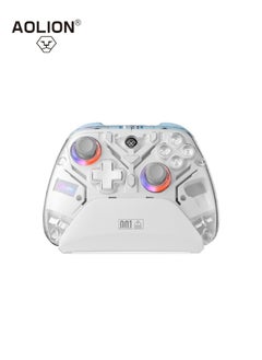 Buy Game Controller, Dual Hall Element, High-Precision Haptic, Collector's Edition Tri-Mode Game Controller for Switch, PC, Andriod, IOS - Limited Edition, EVA White in UAE