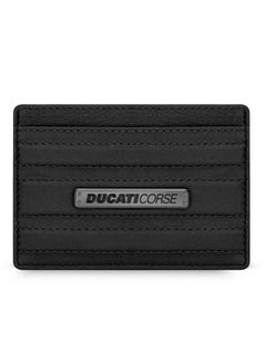 Buy Ducati Corse Linea Black Genuine Leather Card Holder For Men - DTLGD2200102 in Saudi Arabia