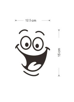 Buy Smile Cartoon Face Sticker - Black in Egypt