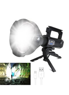 اشتري Rechargeable LED Spotlight Torch with Tripod Mount and USB Output في الامارات