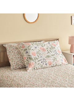 Buy Hermione Chrsy Kapas 2-Piece 144 TC Cotton Pillow Cover Set 50x75 cm in UAE