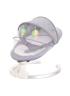 Buy Lovely Baby Kids Rocker LB 88605 with Swing Function - Hanging Toys - Music - Canopy - & Remote - Safe Swing Seat for Newborns - Rocking Chair for Small Infant 6-18 months - Grey in UAE