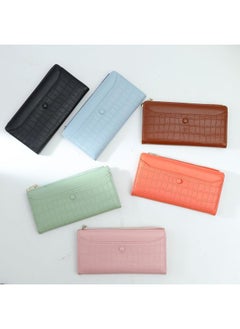 Buy High-grade Stone Pattern Multi-functional Long Two-fold Pu Women's Wallet With Side Pull in Saudi Arabia