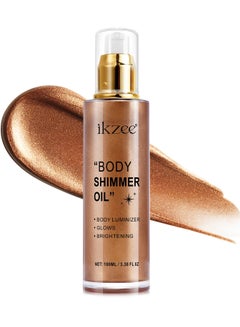Buy Bronze Gold Body Shimmer Oil 100ml Body Shimmer Lotion Glow Oil Body Luminizer Oil Glow Lotion for Brightening Body Long Lasting Shimmering Body Oil for Body & Face No.03 in UAE