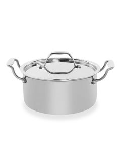 اشتري Oli Casserole With Lid, Silver - 20 Cm في الامارات