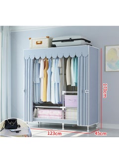 Buy Premium Wardrobe Clothes Storage Organizer Fabric Wardrobe For Clothing 123*45*170 in Saudi Arabia