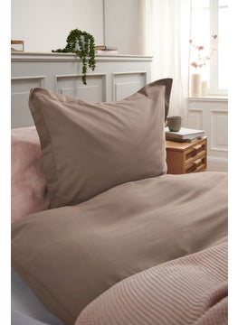 اشتري Single Plain Duvet Set 140 x 200 cm, Brown في الامارات