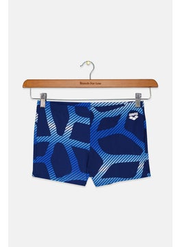 Buy Men Allover Print Swim Trunks, Navy Combo in Saudi Arabia