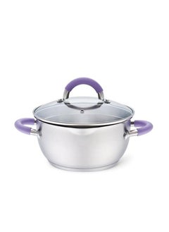 Buy Annette Stainless Steel Stockpot W/Glass Lid 18cm in UAE