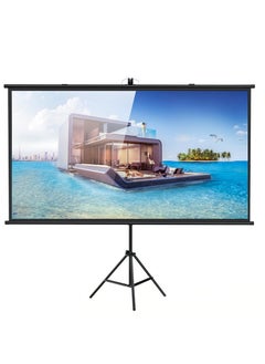 Buy 72“projector screen with stand Portable Foldable Projection Movie Screen Fabric in UAE