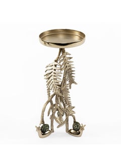 اشتري Nature Candle Holder, Gold - 10x23 cm في الامارات