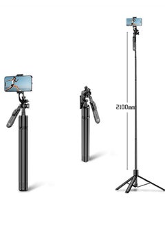 Buy TNW L20 Selfie Stick Ultra Long 2m Tripod with Bluetooth Remote 360°Rotation Monopod for Vlogging in Saudi Arabia