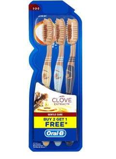 Buy Gentle Care Toothbrush with Clove Extract, Extra Soft (Buy 2 Get 1 Free) in Saudi Arabia