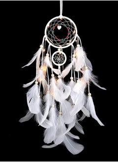 Buy Dream Catchers, Morelian Feather Dream Catchers with LED Light, Portable Handmade Wall Hangings Decoration Photography Prop Room Home Decor in Saudi Arabia