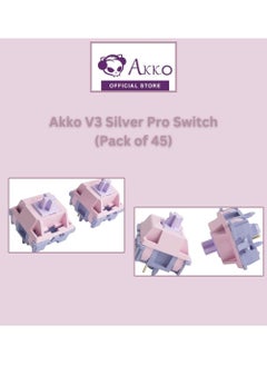 Buy Akko V3 Fairy Linear Silent Keyboard Switch for Mechanical Gaming Keyboard, 5-Pin 50gf Quiet Switches with Standard MX Structure (45pcs) in UAE