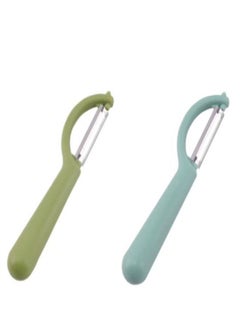 Buy 2-Piece Fruit & Vegetable Peeler Multicolour in Saudi Arabia