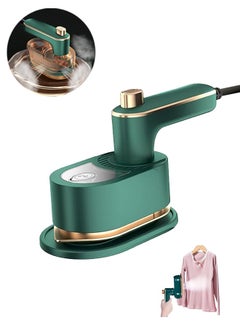 Buy Mini Steam Iron, Travel Steamer for Clothes Portable, Foldable, With Handheld Steam, Quick Heat, Perfect For All Types Of Clothes(Green) in UAE