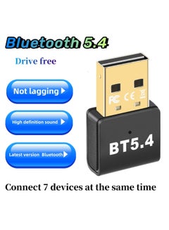 Buy USB Bluetooth Adapter 5.4 Mini Bluetooth Transmitter for Laptop, Computer, Headphones, Keyboard, Mouse Speakers, PS4/5, Printer, Windows 8.1/10/11 in Saudi Arabia
