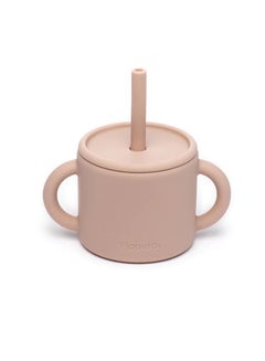 Buy Silicone Cup And Straw Ash Rose in Saudi Arabia