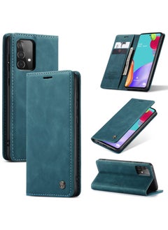 Buy CaseMe Samsung Galaxy A52 5G / 4G Wallet Case Book Folding Flip Folio Case with Magnetic Kickstand Card Slots Protective Cover - Green in Egypt