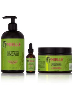 اشتري Rosemary Mint Strengthening Shampoo Plus Hair Masque Plus Scalp & Hair Strengthening Oil Combo Set في الامارات