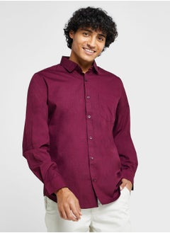 اشتري Men Burgundy Casual Shirt في الامارات