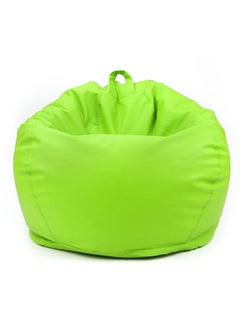 Buy Classic Round Faux Leather Bean Bag with Polystyrene Beads Filling(Light green) in UAE